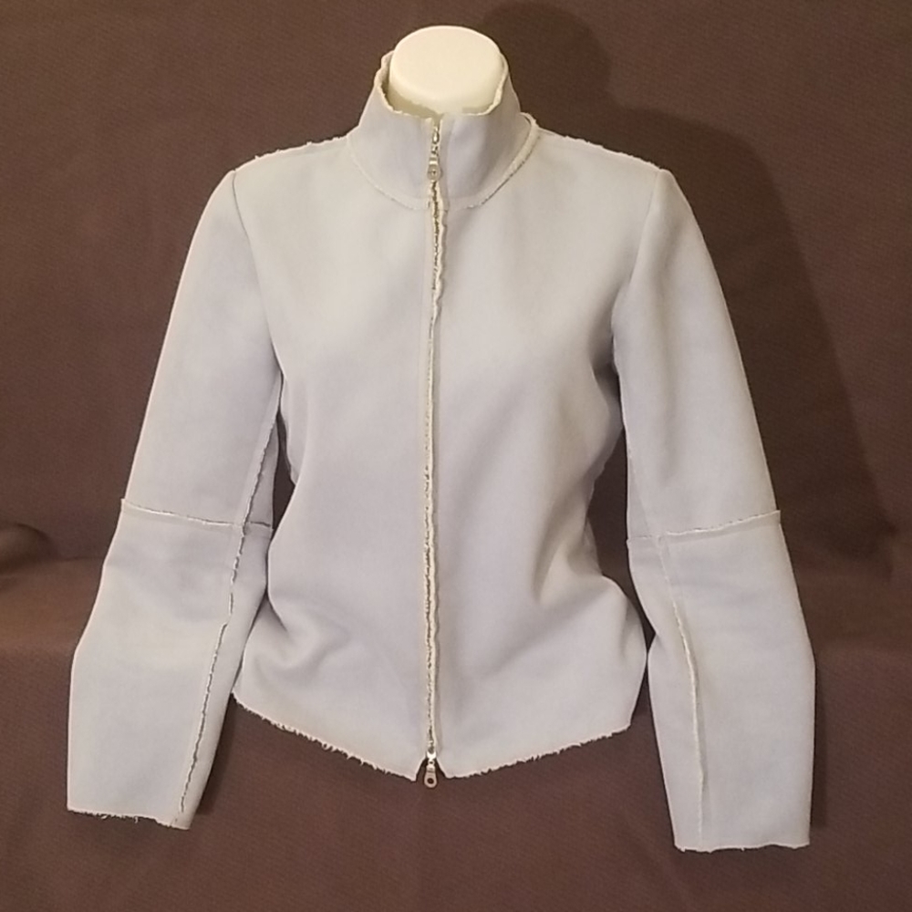 VELVET Brand Faux Suede/Shearling Blue Jacket M